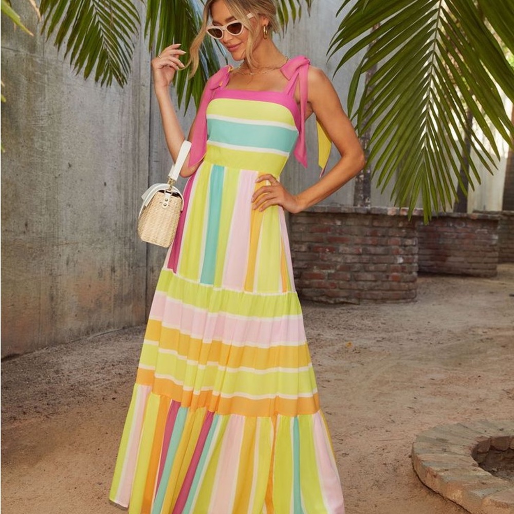 VICI | Sweet Summertime Maxi | Colorful Striped Maxi Dress